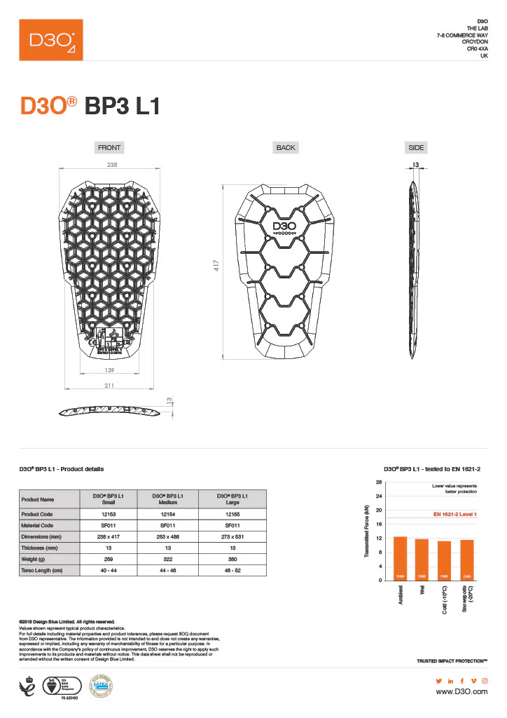Demon United Spine Guard X D3O® Slim Profile. - Image 5